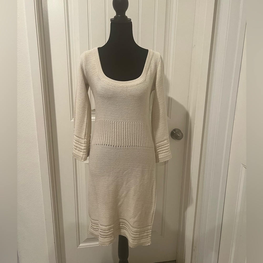 goddis Knit sweater ivory crochet dress size S